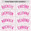 Custom White Pink Varsity Full-Zip Letterman Leopard Print Jacket Hoodie