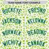Custom White Neon Green Varsity Full-Zip Letterman Leopard Print Jacket Hoodie