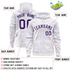 Custom White Purple Varsity Full-Zip Letterman Leopard Print Jacket Hoodie