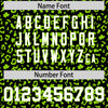 Custom Black Neon Green Varsity Full-Zip Letterman Leopard Print Jacket Hoodie