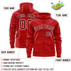 Custom Red Crimson Varsity Full-Zip Letterman Leopard Print Jacket Hoodie