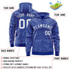 Custom Navy Black Varsity Full-Zip Letterman Leopard Print Jacket Hoodie