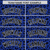 Custom Royal Black Varsity Full-Zip Letterman Leopard Print Jacket Hoodie