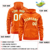 Custom Orange Gold Varsity Full-Zip Letterman Leopard Print Jacket Hoodie