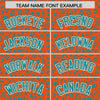 Custom Orange Aqua Varsity Full-Zip Letterman Leopard Print Jacket Hoodie