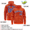Custom Orange Royal Varsity Full-Zip Letterman Leopard Print Jacket Hoodie