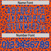 Custom Orange Royal Varsity Full-Zip Letterman Leopard Print Jacket Hoodie