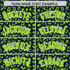 Custom Navy Neon Green Varsity Full-Zip Letterman Leopard Print Jacket Hoodie