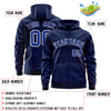 Custom Red Navy Varsity Full-Zip Letterman Leopard Print Jacket Hoodie