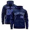 Custom Red Navy Varsity Full-Zip Letterman Leopard Print Jacket Hoodie