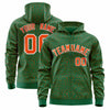 Custom Red Gold Varsity Full-Zip Letterman Leopard Print Jacket Hoodie