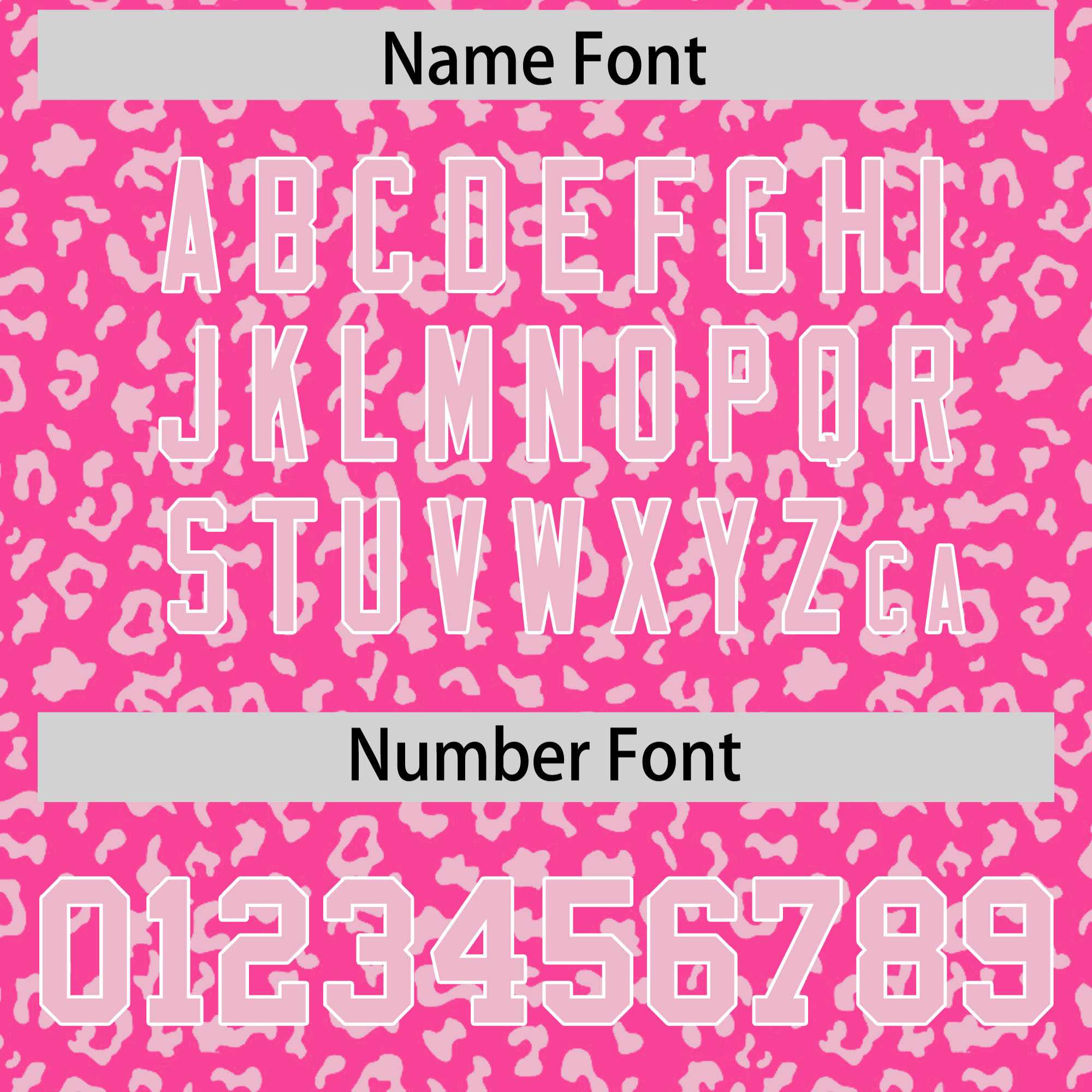 Custom Pink Light Pink Varsity Full-Zip Letterman Leopard Print Jacket Hoodie