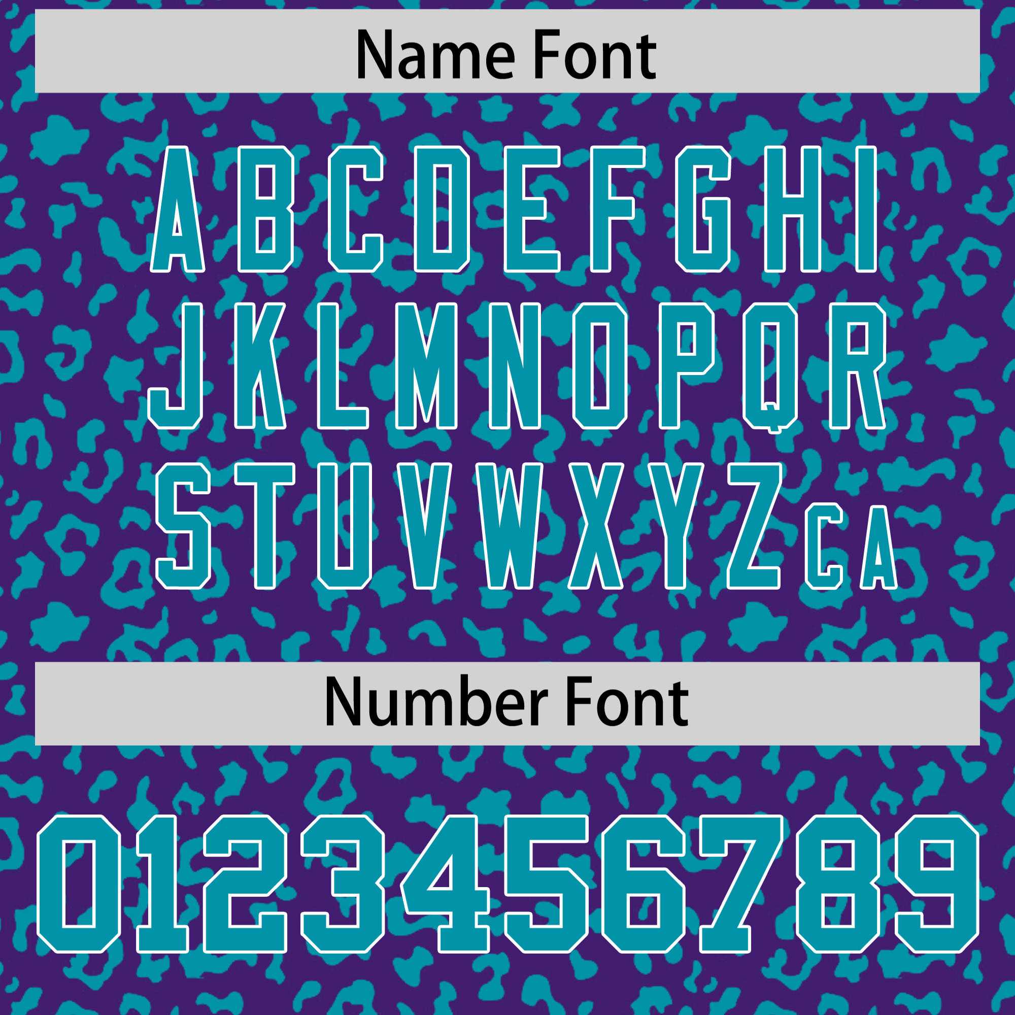 Custom Purple Teal Varsity Full-Zip Letterman Leopard Print Jacket Hoodie