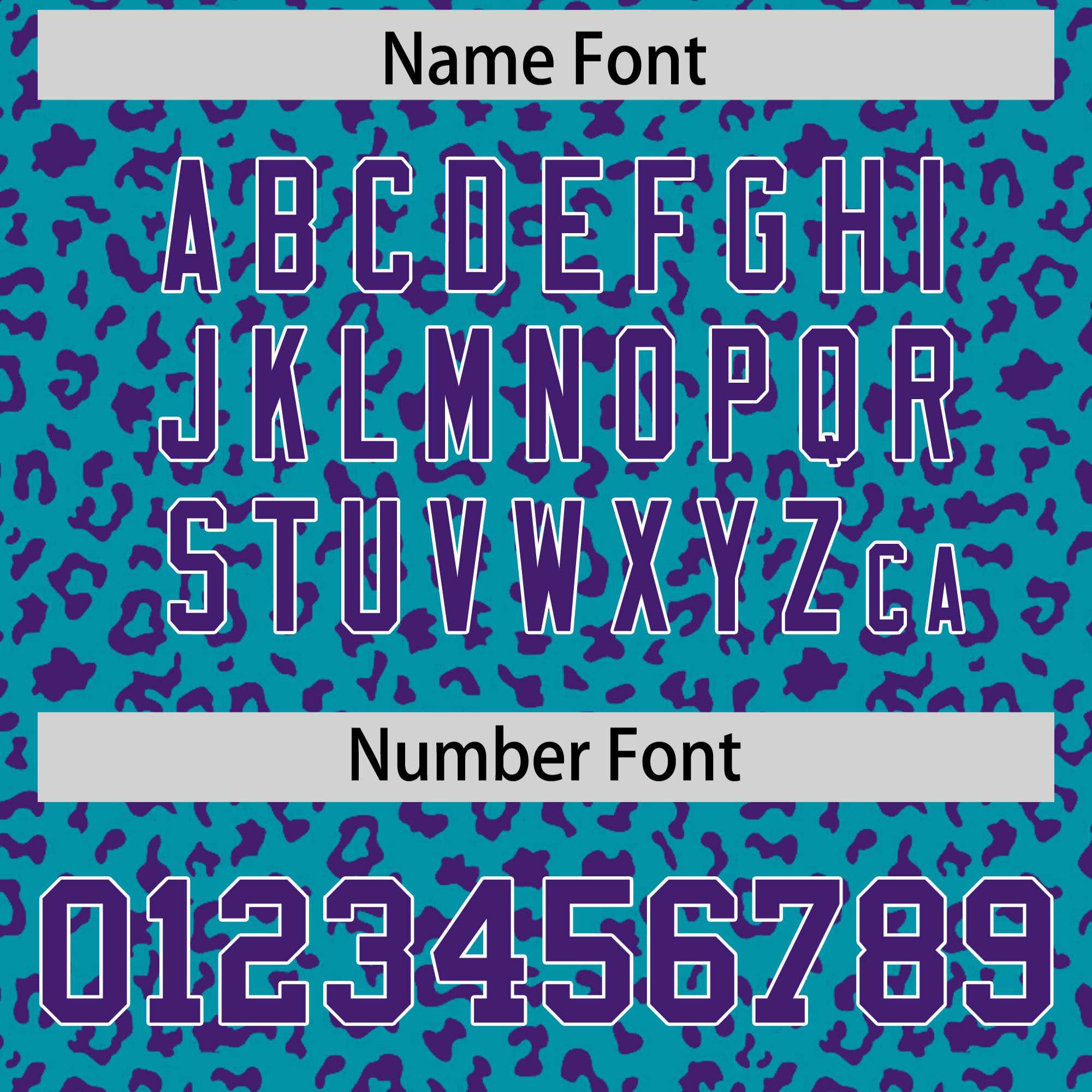 Custom Teal Purple Varsity Full-Zip Letterman Leopard Print Jacket Hoodie