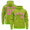 Custom White Kelly Green Varsity Full-Zip Letterman Leopard Print Jacket Hoodie