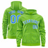 Custom White Kelly Green Varsity Full-Zip Letterman Leopard Print Jacket Hoodie