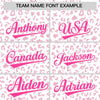 Custom White Pink Varsity Full-Zip Letterman Leopard Print Jacket Hoodie
