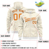 Custom White Orange Varsity Full-Zip Letterman Leopard Print Jacket Hoodie