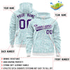 Custom White Teal Varsity Full-Zip Letterman Leopard Print Jacket Hoodie
