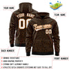Custom Black Orange Varsity Full-Zip Letterman Leopard Print Jacket Hoodie