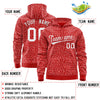 Custom Red White Varsity Full-Zip Letterman Leopard Print Jacket Hoodie