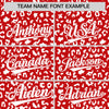 Custom Red White Varsity Full-Zip Letterman Leopard Print Jacket Hoodie