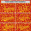 Custom Red Gold Varsity Full-Zip Letterman Leopard Print Jacket Hoodie
