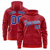 Custom Red Royal Varsity Full-Zip Letterman Leopard Print Hoodie Jacket