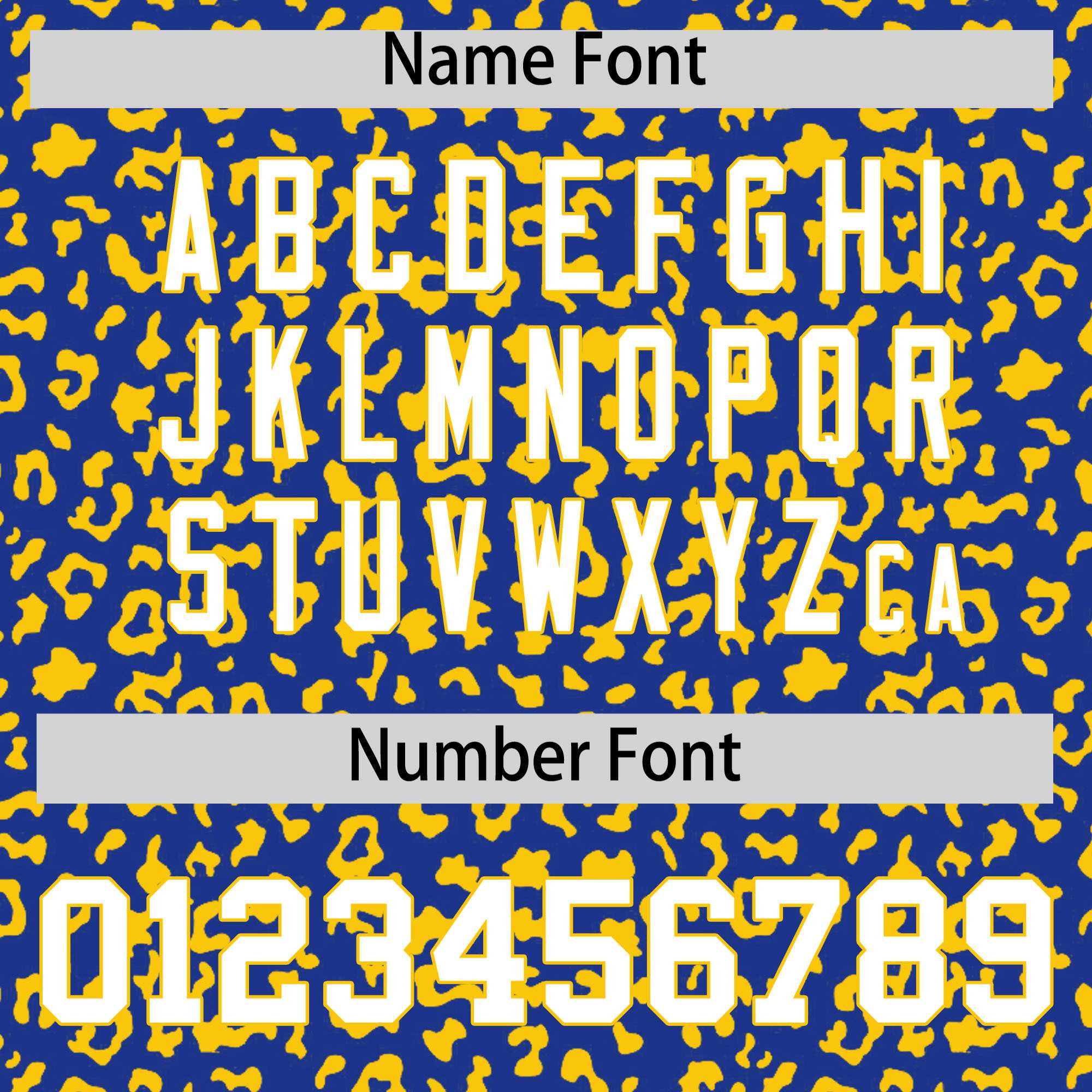 Custom Royal Gold Varsity Full-Zip Letterman Leopard Print Jacket Hoodie