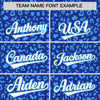 Custom Royal Powder Blue Varsity Full-Zip Letterman Leopard Print Jacket Hoodie