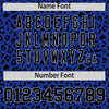 Custom Royal Black Varsity Full-Zip Letterman Leopard Print Jacket Hoodie