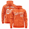 Custom Gold Red Varsity Full-Zip Letterman Leopard Print Jacket Hoodie