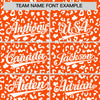Custom Orange White Varsity Full-Zip Letterman Leopard Print Jacket Hoodie