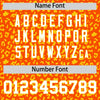 Custom Orange Gold Varsity Full-Zip Letterman Leopard Print Jacket Hoodie