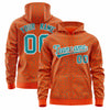 Custom Gold Orange Varsity Full-Zip Letterman Leopard Print Jacket Hoodie