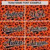 Custom Gold White Varsity Full-Zip Letterman Leopard Print Jacket Hoodie