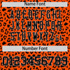 Custom Orange Black Varsity Full-Zip Letterman Leopard Print Jacket Hoodie