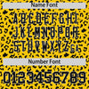 Custom Gold Black Varsity Full-Zip Letterman Leopard Print Jacket Hoodie
