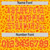 Custom Gold Orange Varsity Full-Zip Letterman Leopard Print Jacket Hoodie