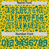 Custom Gold Kelly Green Varsity Full-Zip Letterman Leopard Print Jacket Hoodie