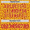 Custom Gold Red Varsity Full-Zip Letterman Leopard Print Jacket Hoodie