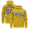 Custom Royal Black Varsity Full-Zip Letterman Leopard Print Jacket Hoodie