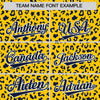 Custom Gold Navy Varsity Full-Zip Letterman Leopard Print Jacket Hoodie
