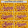 Custom Royal Orange Varsity Full-Zip Letterman Leopard Print Jacket Hoodie