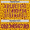 Custom Gold Crimson Varsity Full-Zip Letterman Leopard Print Jacket Hoodie