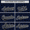 Custom Royal White Varsity Full-Zip Letterman Leopard Print Jacket Hoodie
