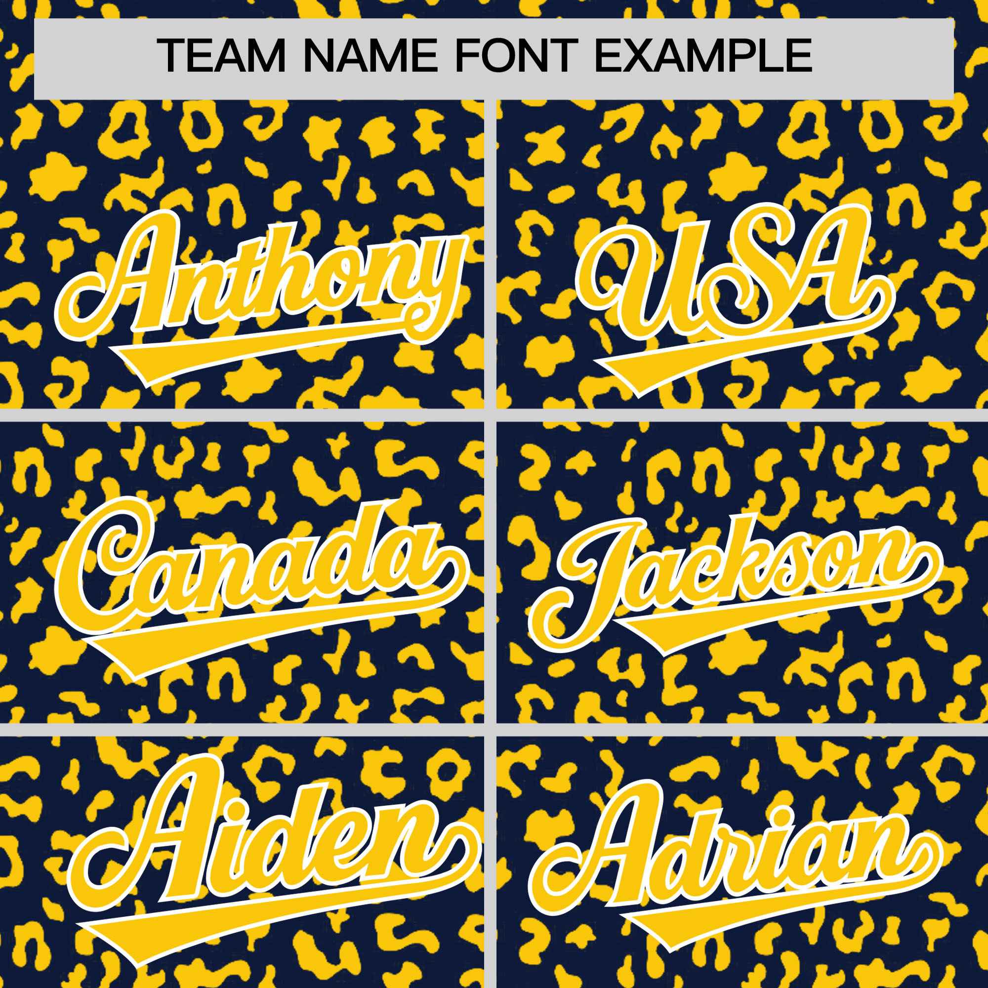 Custom Navy Gold Varsity Full-Zip Letterman Leopard Print Jacket Hoodie