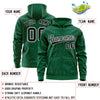 Custom Red Royal Varsity Full-Zip Letterman Leopard Print Jacket Hoodie