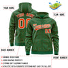Custom Red Gold Varsity Full-Zip Letterman Leopard Print Jacket Hoodie