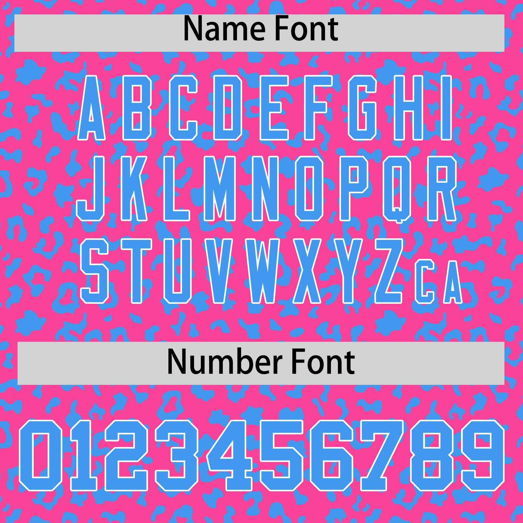 Custom Pink Powder Blue Varsity Full-Zip Letterman Leopard Print Jacket Hoodie